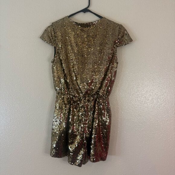 Agaci agaci agaci Gold Sequin Romper M - Picture 5 of 5